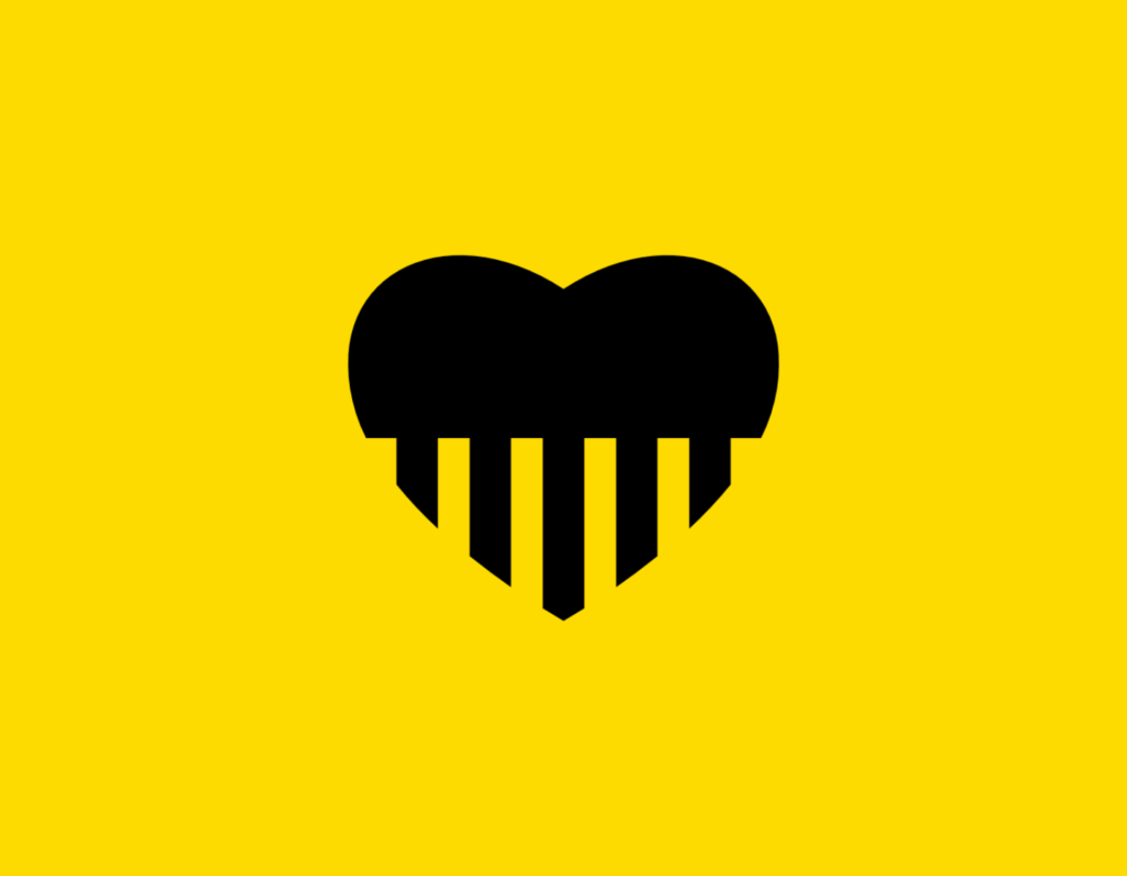 Դօրիանի «Սև կատուն» բանաստեղծությունը։ Black heart on a yellow background.