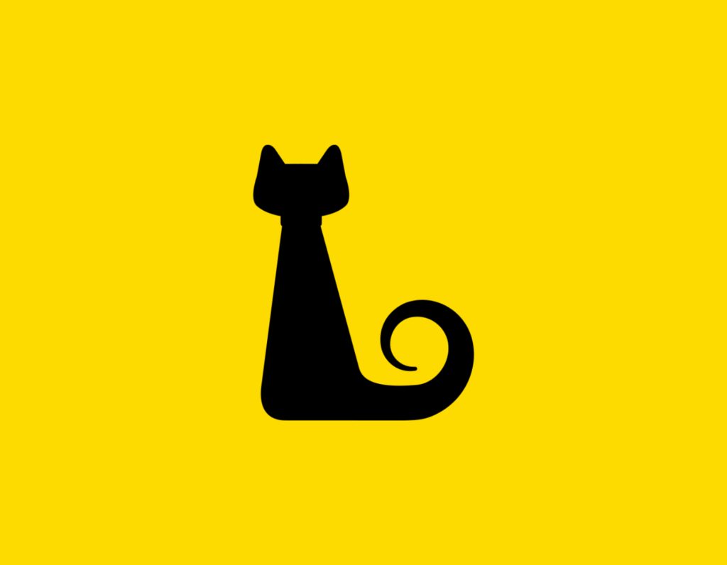 Դօրիանի «Սև կատուն» բանաստեղծությունը։ Black cat on a yellow background.