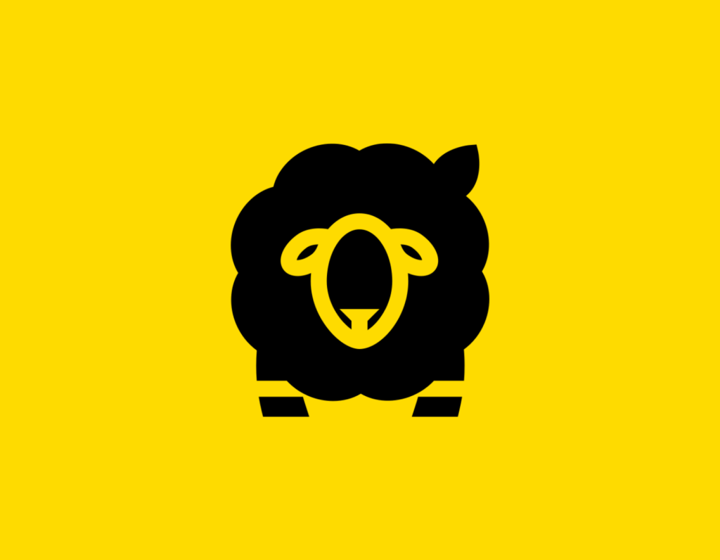 Դօրիանի «Պատրանք» բանաստեղծությունը։ Black sheep on a yellow background.