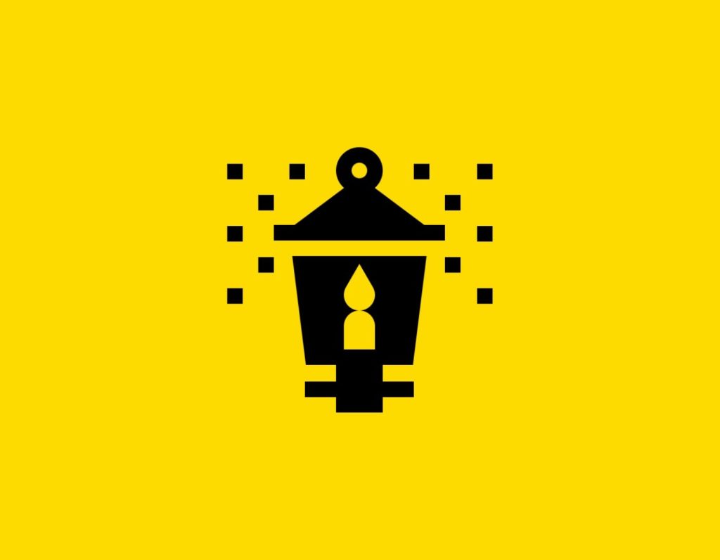 Դօրիանի «Մի ձեռք» բանաստեղծությունը։ Black lantern on a yellow background.