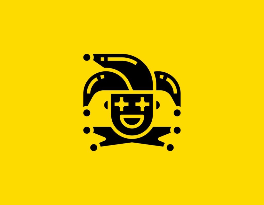 Դօրիանի «Ծաղրածու» բանաստեղծությունը։ Black clown on a yellow background.